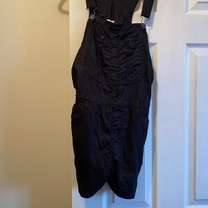 TNA Black Sleeveless Overall shorts with Bib Detail